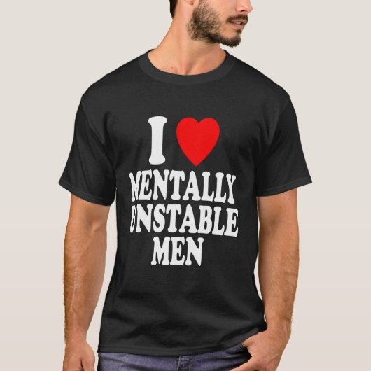 彼は不安定な符が好熱狂するきだ Tシャツ (正面)
