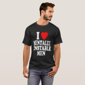 彼は不安定な符が好熱狂するきだ Tシャツ (正面フル)