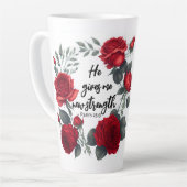 彼は与え新しい力だ カフェラテマグ (左アングル)