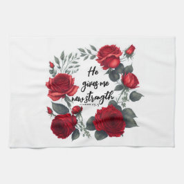 彼は与え新しい力だ キッチンタオル