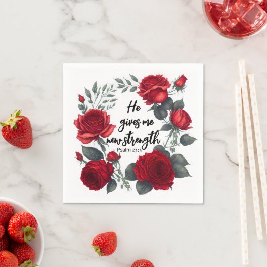 彼は与え新しい力だ スタンダードカクテルナプキン (インサイチュ)