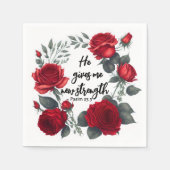 彼は与え新しい力だ スタンダードカクテルナプキン (正面)