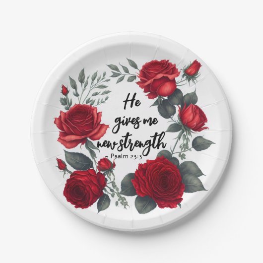 彼は与え新しい力だ ペーパープレート (正面)