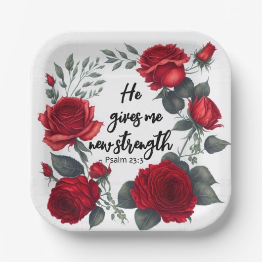 彼は与え新しい力だ ペーパープレート (正面)