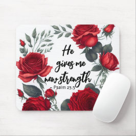 彼は与え新しい力だ マウスパッド