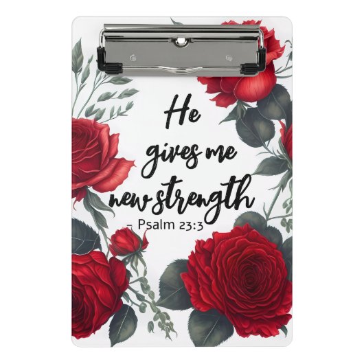彼は与え新しい力だ ミニクリップボード (正面)