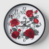 彼は与え新しい力だ 壁時計 (正面)