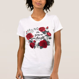 彼は与え新しい力だ Tシャツ