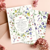 彼は与え私の蝶かわいらしフローラブライダルショウ 招待状