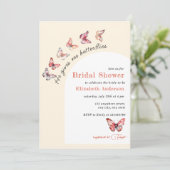 彼は与え私の蝶のエレガントブライダルシャワー 招待状 (スタンド正面)