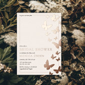 彼は与え私の蝶のエレガントブライダルシャワー 箔招待状