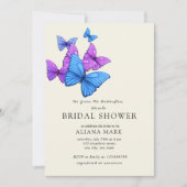 彼は与え私の蝶のブライダルシャワー 招待状 (正面)