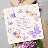 彼は与え私の蝶の水色のブライダルシャワー 招待状
