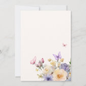 彼は与え私蝶パステルブライダルシャワー 招待状 (裏面)