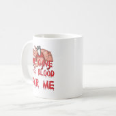 彼は与え血信者だ コーヒーマグカップ (正面左)