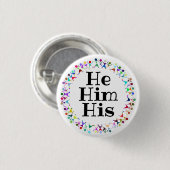 彼は代名詞を姿圏に置く 缶バッジ (正面&裏面)