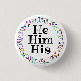 彼は代名詞を姿圏に置く 缶バッジ