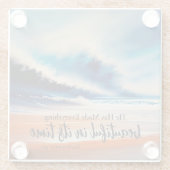 彼は何でも美しいガラスのコースターを作った ガラスコースター (裏面)