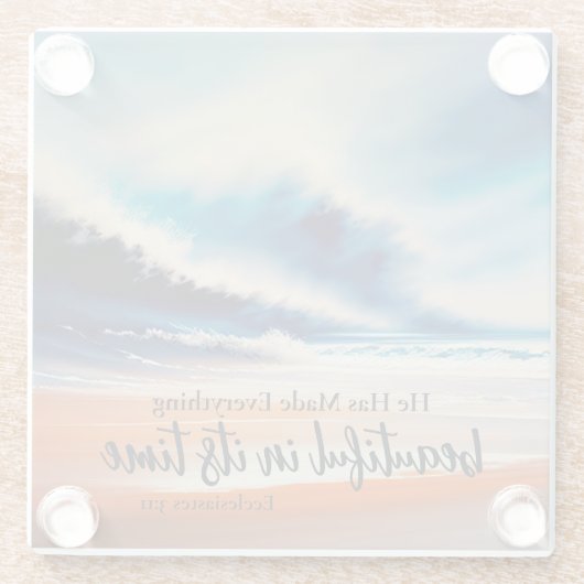 彼は何でも美しいガラスのコースターを作った ガラスコースター (裏面)