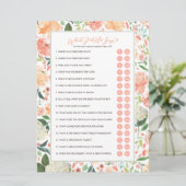 彼は何と言ったか新郎ブライダルシャワーゲーム 招待状 (スタンド正面)