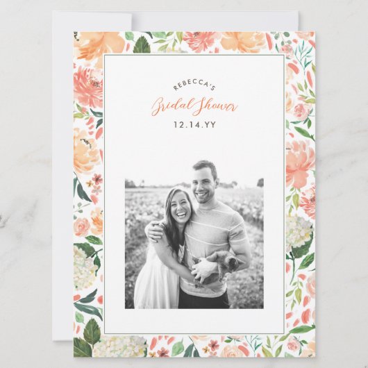 彼は何と言ったか新郎ブライダルシャワーゲーム 招待状 (裏面)