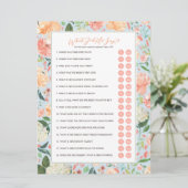 彼は何と言ったか新郎ブライダルシャワーゲーム 招待状 (スタンド正面)