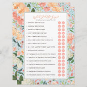 彼は何と言ったか新郎ブライダルシャワーゲーム 招待状 (正面/裏面)