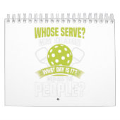 彼は何日ピックボールをスコアを提供する カレンダー (カバー)