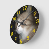 彼は何考えるですか。 ラウンド壁時計 (傾斜)