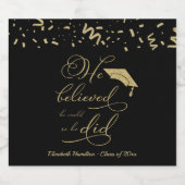 彼は信じ思う通りにパーティーを卒業した スパークリングワインラベル (シングルラベル)