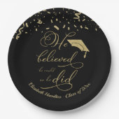 彼は信じ思う通りにパーティーを卒業した ペーパープレート (正面)