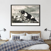 彼は傍救で救難犬だ キャンバスプリント (インサイチュ (寝室))