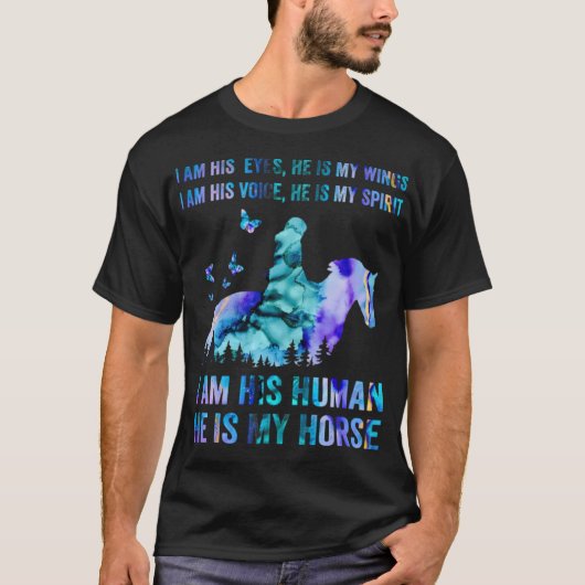 彼は僕の馬素晴らしの馬好きだ Tシャツ (正面)