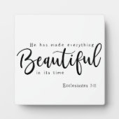 彼は全てを美しい伝道者に成し遂げた3:11 フォトプラーク (正面)