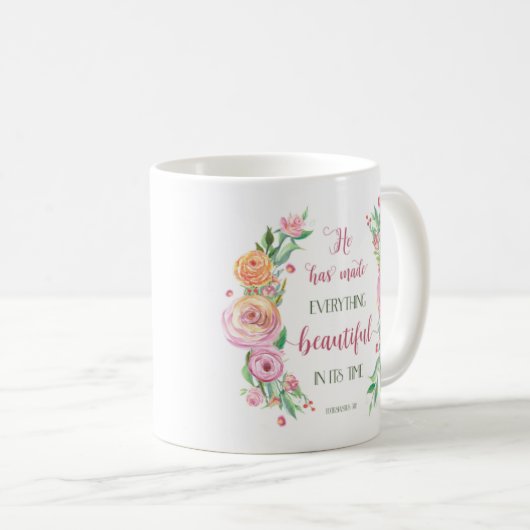 彼は全てを美しい教会に3時11分に作った コーヒーマグカップ (正面右)