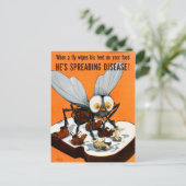 彼は公衆衛生ポスターを広めている ポストカード (スタンド正面)