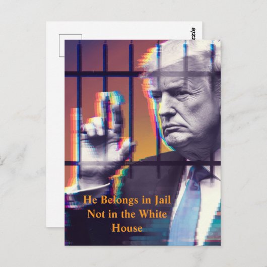 彼は刑務所のバーの後ろに刑務所の華麗な芸術に属している ポストカード (正面/裏面)