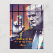 彼は刑務所のバーの後ろに刑務所の華麗な芸術に属している ポストカード (正面)