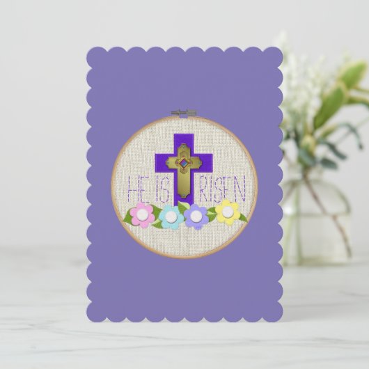 彼は刺繍の輪の花を上げた シーズンカード (スタンド正面)