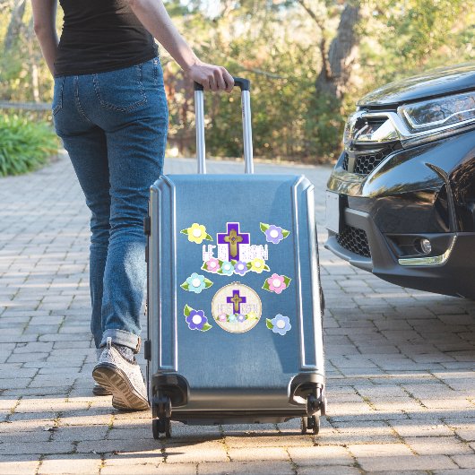 彼は刺繍フープイースター感じかわいい シール (スーツケースインサイチュ)