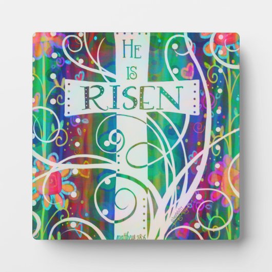 彼は十字架かわいらしのインスピリシオイースターに生まれ変わった フォトプラーク (正面)