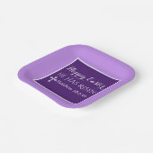 彼は十字聖句パープルイースターを復活させた ペーパープレート (傾斜あり)