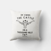 彼は千の山の牛を所有する詩篇50 クッション (裏面)