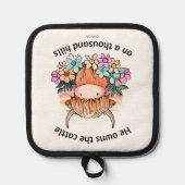 彼は千山の牛を飼っている 鍋敷き (正面)