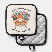 彼は千山の牛を飼っている 鍋敷き (正面/裏面)