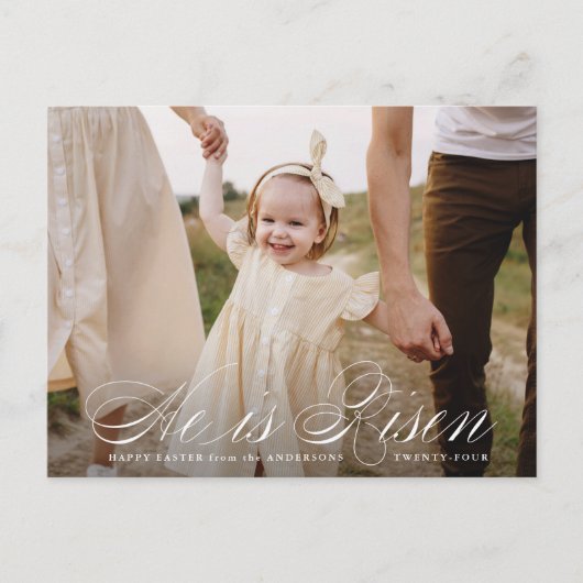 彼は台本のイースター写真を復活させた シーズンポストカード (正面)