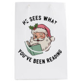 彼は君のクリスマスの本読気を見る ミディアムペーパーバッグ (正面)