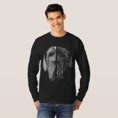 彼は君の友人だ君の相棒は犬の英語の馬だ Tシャツ (正面フル)
