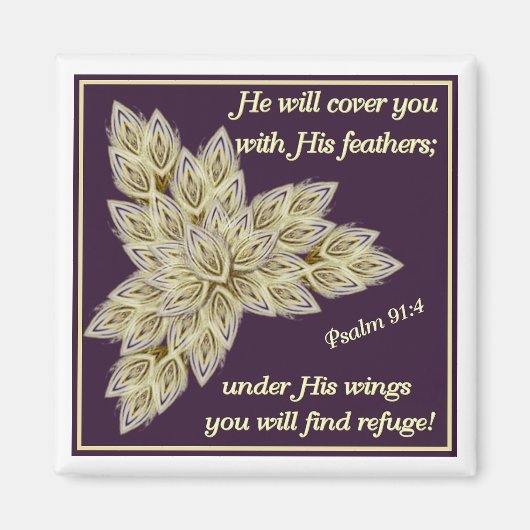 彼は君の羽毛を隠す マグネット (正面)