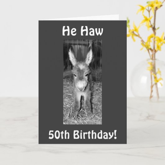 彼は君の50番目の誕生日 カード (黄色い花)